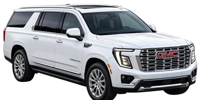 White GMC Yukon XL luxury SUV for VIP Umrah transport