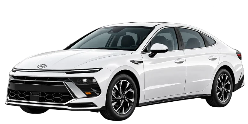 White Hyundai Sonata sedan for Jeddah to Makkah Umrah cab service